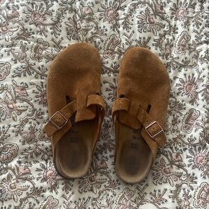 Birkenstock Tan Suede Mules